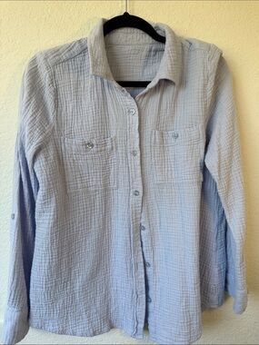 Calvin Klein Blue Gauze Longsleeve Small